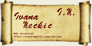 Ivana Mečkić vizit kartica
